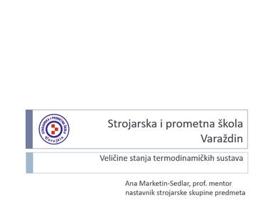 Veličine stanja termodinačkog sustava
