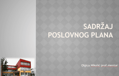 Sadržaj poslovnog plana
