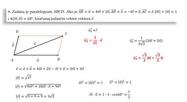Skalarni produkt vektora - zadaci