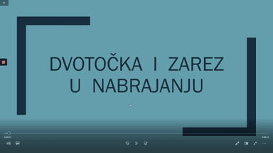 Dvotočka i zarez u nabrajanju