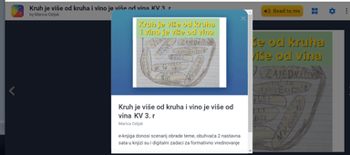 Kruh je više od kruha i vino je više od vina  KV 3. r-scenarij poučavanja 2-3 sata