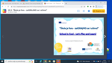 e-knjiga Erasmus projekta OŠ Bedekovčina : "Škola je fora - zaIGRAJMO se i učimo!"-autor Marica Celjak, kordinatorica projekta