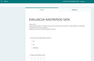 Evaluacija nastavnog sata