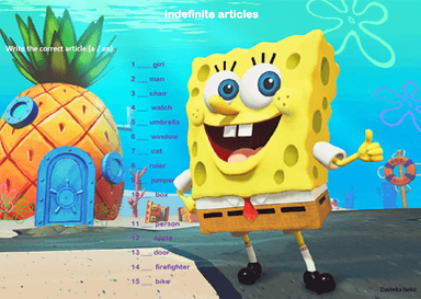 Indefinite articles a/an