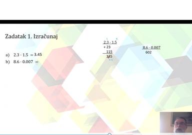 Množenje decimalnog broja decimalnim brojem