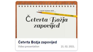 Poštuj oca i majku da dugo živiš i dobro ti bude na zemlji!