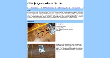 Gibanje tijela – vrijeme i brzina