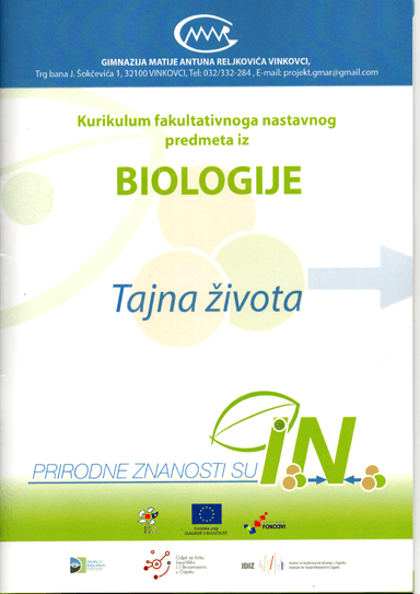 Kurikulum fakultativnog nastavnog predmeta iz biologije - Tajna Života