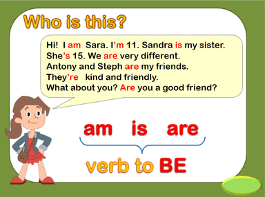 Sadašnje vrijeme glagola biti - to be -am_is_are