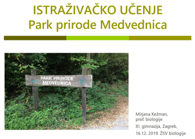 Istraživačko učenje - Park prirode Medvednica, Veternica