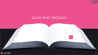 Slovo, riječ, rečenica - interaktivni obrazovni sadržaj