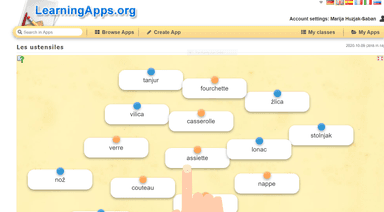 Les ustensiles dans la cuisine 
