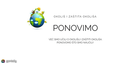 Okoliš i zaštita okoliša - ponovimo