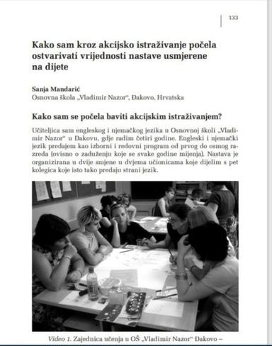 Kako sam kroz akcijsko istraživanje počela ostvarivati vrijednosti nastave usmjerene na dijete