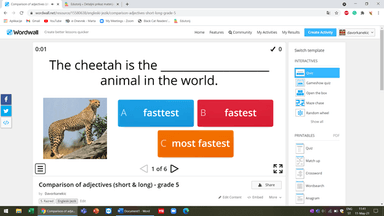 Comparison of adjectives (short & long adjectives)