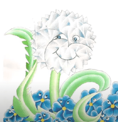 Priroda i oblik, crtanje, maslačak