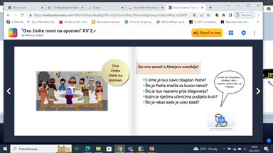 "Ovo činite meni na spomen" KV 3.r-scenarij poučavanja - obrnuta učionica 2 do 3  sata 