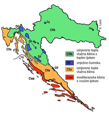 Klimatska obilježja Hrvatske