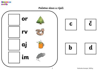 Početno slovo u riječima