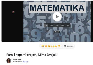 Parni i neparni brojevi - videozapis; obrada