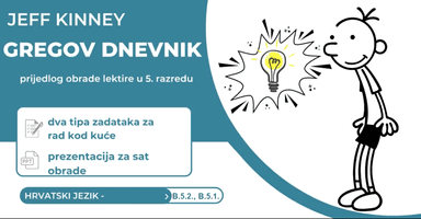 Lektira "Gregov dnevnik" J. Kinneyja, 5. razred