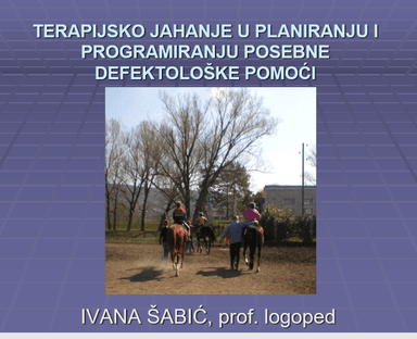 TERAPIJSKO JAHANJE KAO IZVANNASTAVNA AKTIVNOST KOD DJECE S TEŠKOĆAMA INTEGRIRANIH U REDOVNI SUSTAV