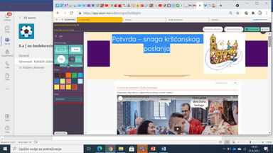 Potvrda – snaga kršćanskog poslanja-scenarij poučavanja u alatu wizer.me KV 8r OŠ