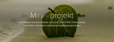 Mini - projekt
INTEGRIRANA NASTAVA PRIRODE, BIOLOGJE I ENGLESKOG JEZIKA - IZRADA DIDAKTIČKIH SREDSTAVA UPORABOM ODBAČENIH MATERIJALA