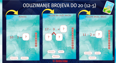 Oduzimanje brojeva do 20 (12-5)