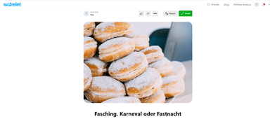 Wakelet kolekcija "Karneval" za nastavu Njemačkog jezika 