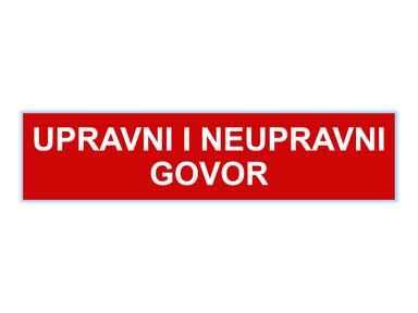 upravni i neupravni govor