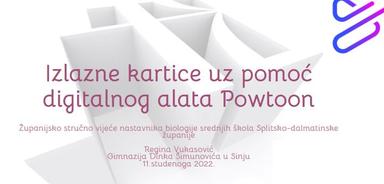 Izlazne kartice uz pomoć digitalnog alata Powtoon