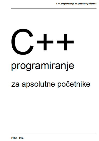 C++ programiranje za apsolutne početnike
