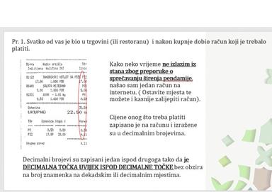 Zbrajanje decimalnih brojeva