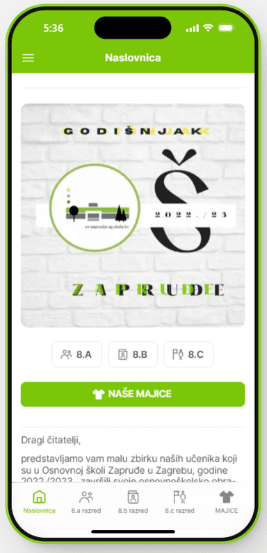 Godišnjak učenika 8. razreda osnovne škole