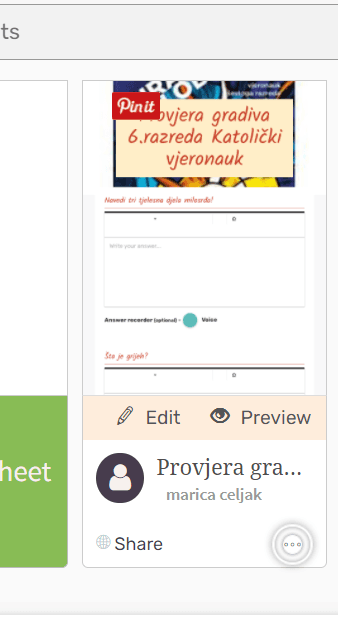 Provjera gradiva 6.razreda  KV -zadaci u alatu wizer.me