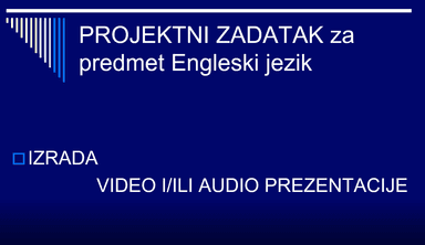 izrada prezentacije - projektni zadatak