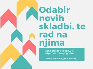 Odabir novih skladbi, te rad na njima