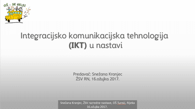 Integriranje IKT-a u nastavu; Izrada mrežne stranice razreda u Google sites