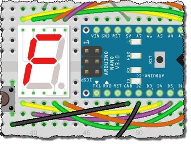 Povezivanje mikroupravljača sa 7 segmentnim led displejem