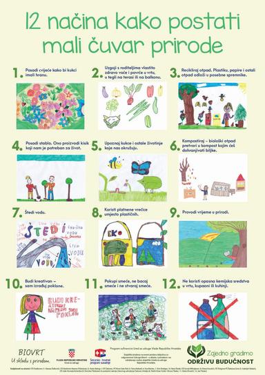 Plakat "12 načina kako postati mali čuvar prirode"