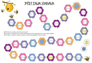 Zbrajanje brojeva do 5 - matematička igra za 1. razred OŠ