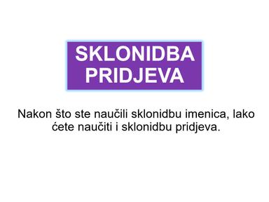 Sklonidba pridjeva