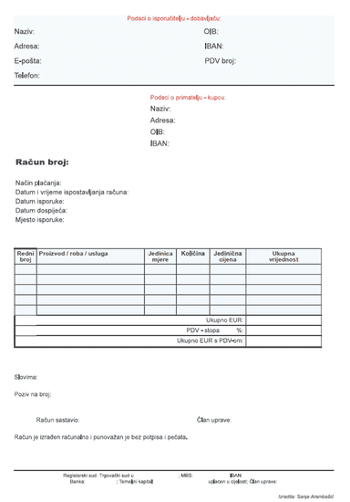 Obrazac računa