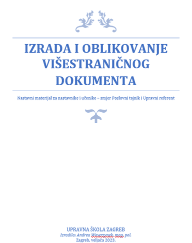 Višestranični dokument - izrada i oblikovanje