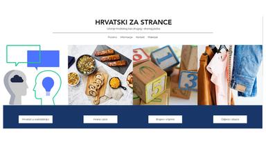 Internetska stranica "Hrvatski za strance"