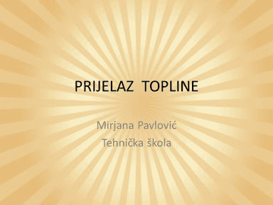 Prijelaz topline