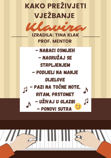 Poster za učionicu klavira