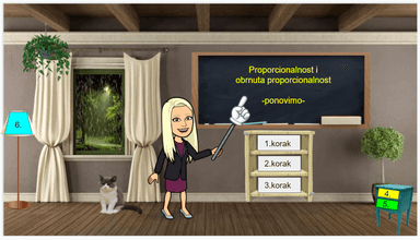 Proporcionalnost i obrnuta proporcionalnost u interaktivnoj slici