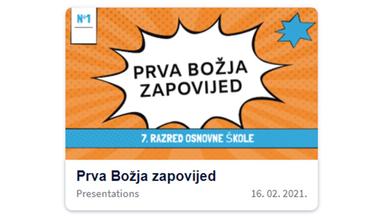 Ja sam Gospodin Bog tvoj: nemaj drugih bogova uz mene!